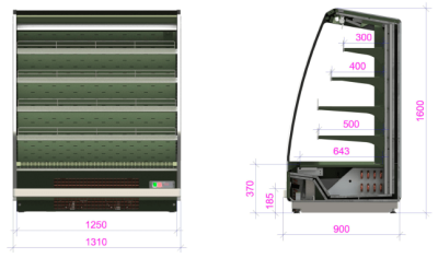 Горка холодильная KIFATO ПАРИЖ 1250